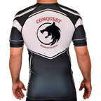 Conquest BJJ Academy Rash Guards Black/White #8082 A