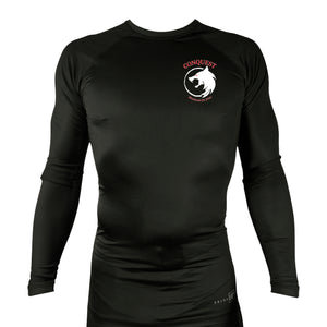 Conquest BJJ All Black Custom Rash Guards Long Sleeves #8082 A