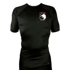 Conquest BJJ All Black Custom Rash Guards Short Sleeves #8082 A