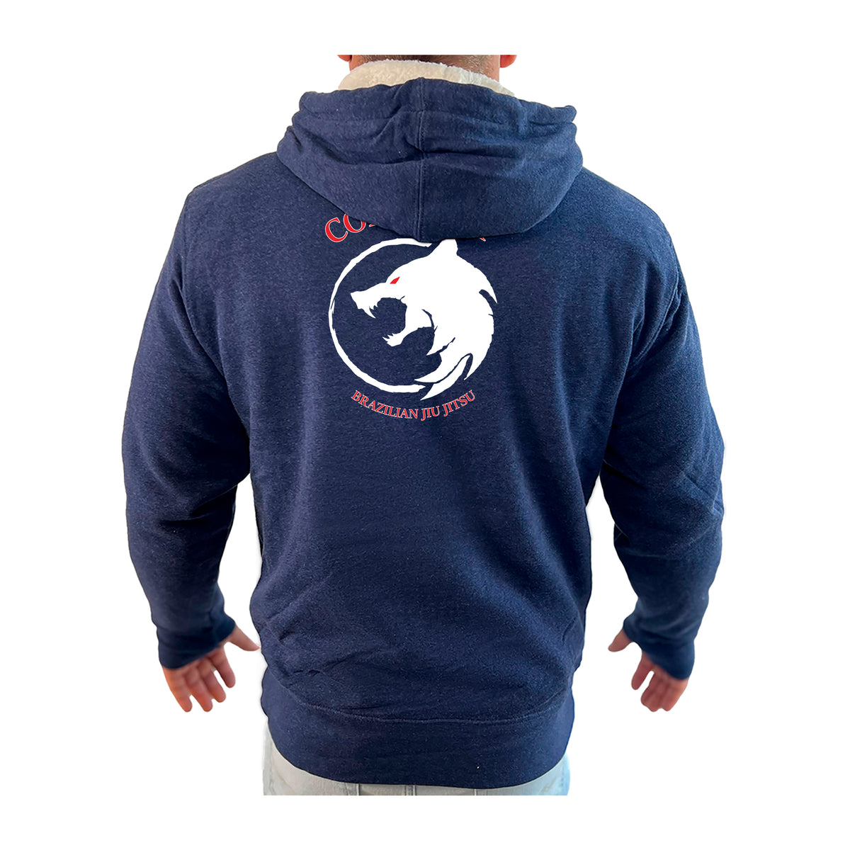Conquest BJJ Academy Sherpa Lined Zip-Up Hoodie #8082 A