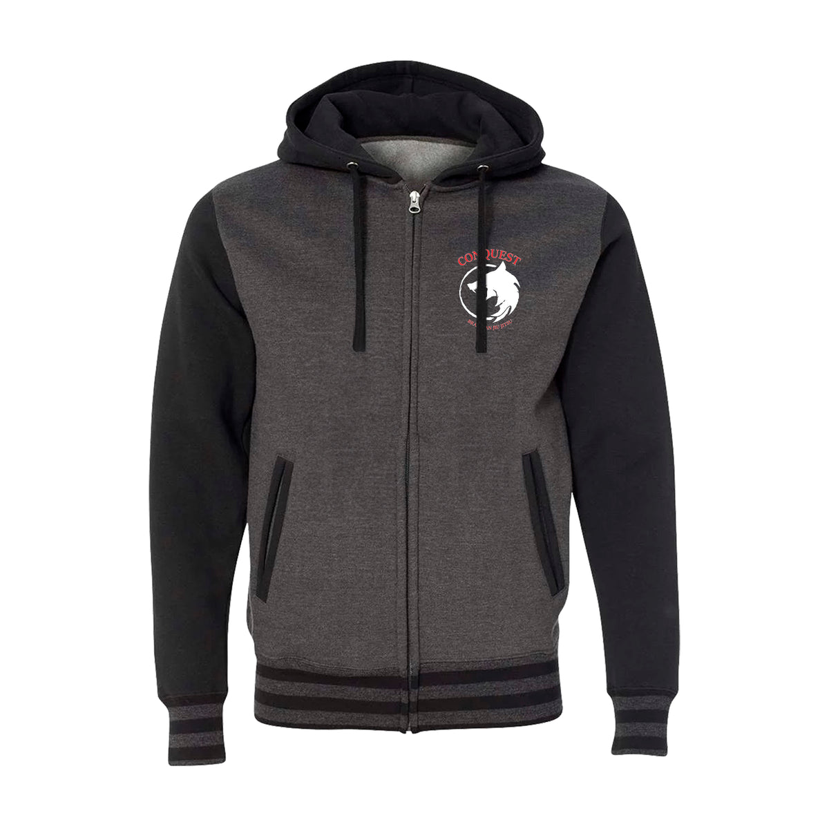 Conquest BJJ Academy Varsity Zip-Up Hoodies #8082 A