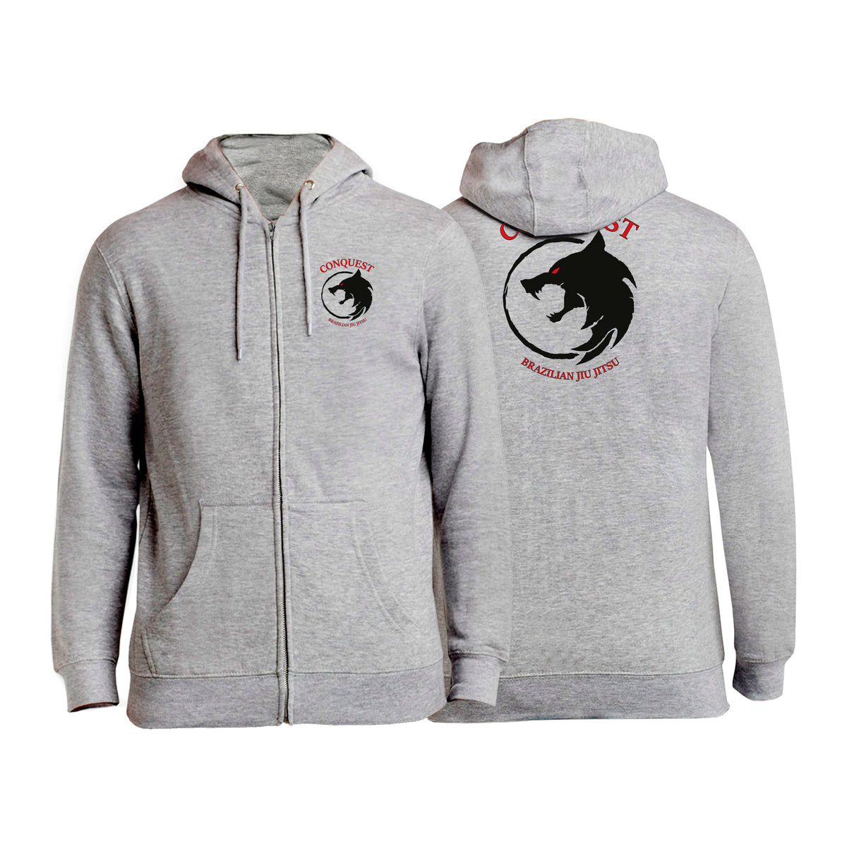 Conquest BJJ Academy Zip-Up Hoodies #8082 A