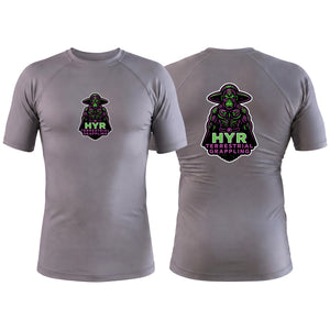 HYR Terrestrial Grappling Gray Custom Rash Guards Short Sleeve #8083 A