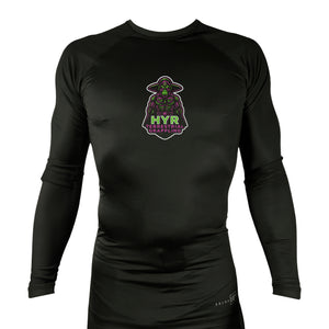 HYR Terrestrial Grappling All Black Custom Rash Guards Long Sleeves #8083 A