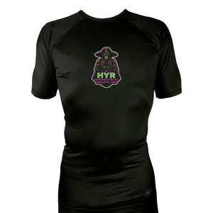 HYR Terrestrial Grappling All Black Custom Rash Guards Short Sleeves #8083 A
