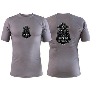 HYR Terrestrial Grappling Gray Custom Rash Guards Short Sleeve #8083 C (Alternate)
