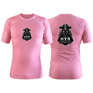 HYR Terrestrial Grappling Pink Custom Rash Guards Short Sleeve #8083 C (Alternate)
