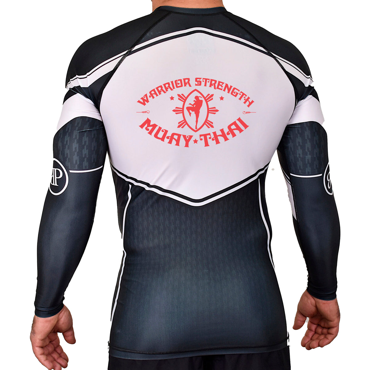 Warrior Strength Martial Arts Academy Rash Guards Black/White #8084 K
