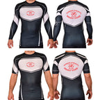 Warrior Strength Martial Arts Academy Rash Guards Black/White #8084 K