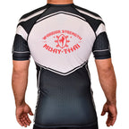 Warrior Strength Martial Arts Academy Rash Guards Black/White #8084 K