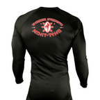 Warrior Strength Martial Arts All Black Custom Rash Guards Long Sleeves #8084 K