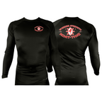 Warrior Strength Martial Arts All Black Custom Rash Guards Long Sleeves #8084 K