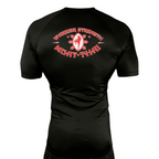 Warrior Strength Martial Arts All Black Custom Rash Guards Short Sleeves #8084 K