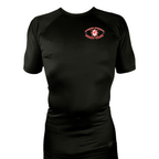 Warrior Strength Martial Arts All Black Custom Rash Guards Short Sleeves #8084 K