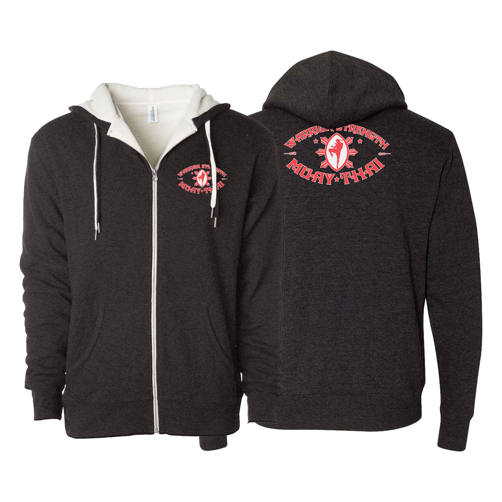 Warrior Strength Martial Arts Academy Sherpa Lined Zip-Up Hoodie #8084 K