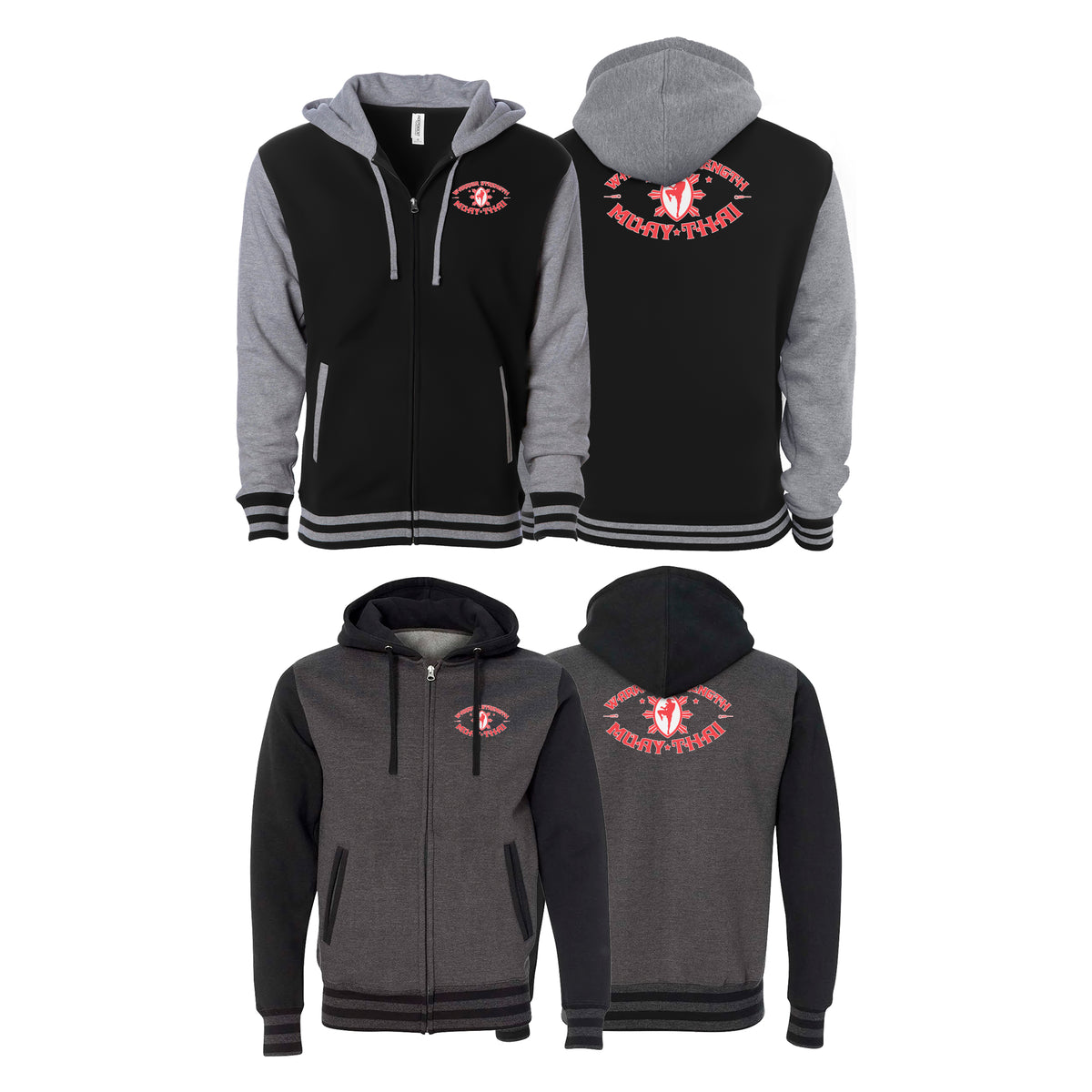 Warrior Strength Martial Arts Academy Varsity Zip-Up Hoodies #8084 K