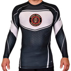 Warrior Strength Martial Arts Academy Rash Guards Black/White #8084 M