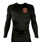 Warrior Strength Martial Arts All Black Custom Rash Guards Long Sleeves #8084 M