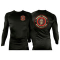Warrior Strength Martial Arts All Black Custom Rash Guards Long Sleeves #8084 M