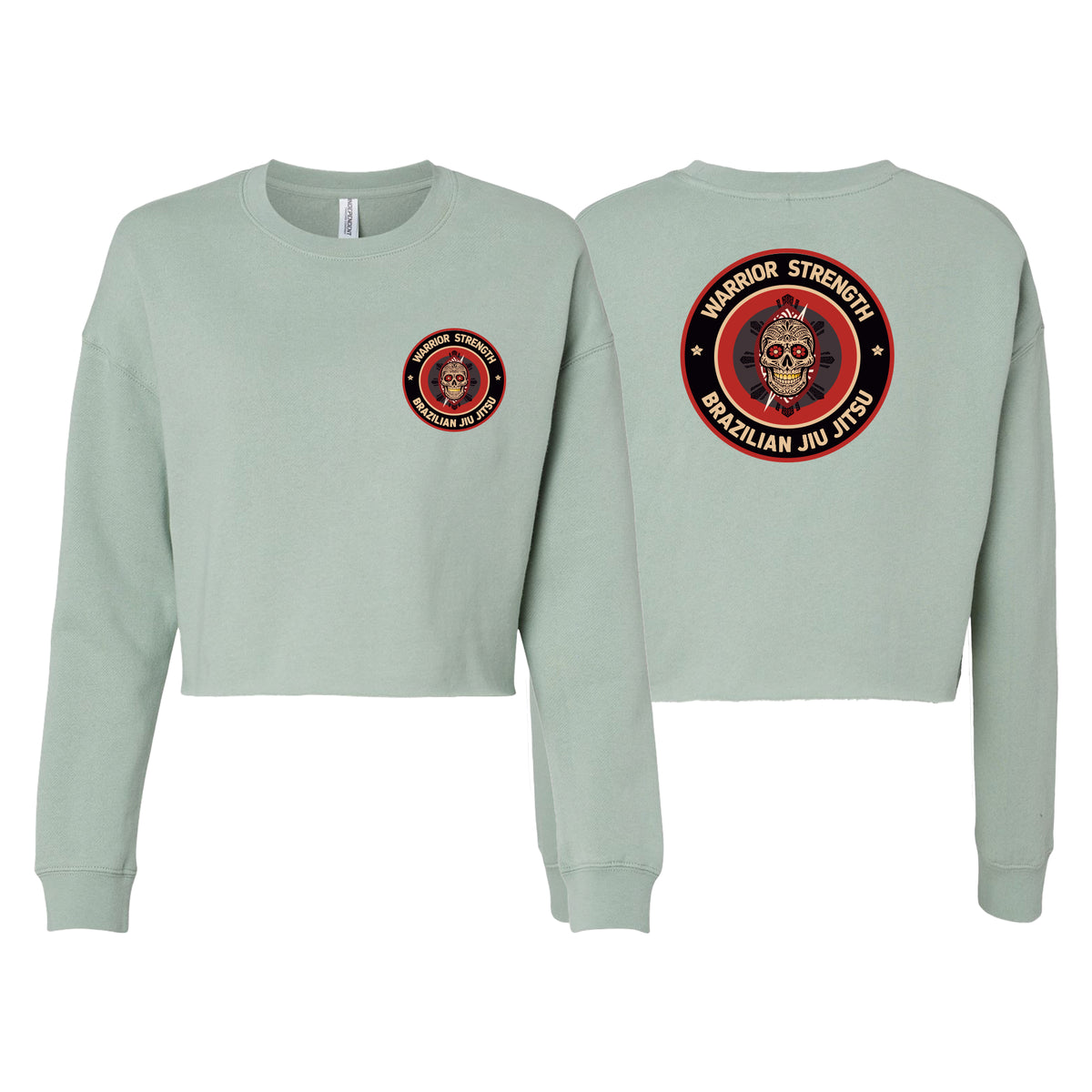 Warrior Strength Martial Arts Women's Cropped Crewneck Sweatshirt #8084 M