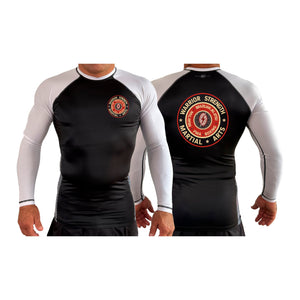 Warrior Strength Martial Arts All Black Ranked Long Sleeve Rash Guards #8084 N