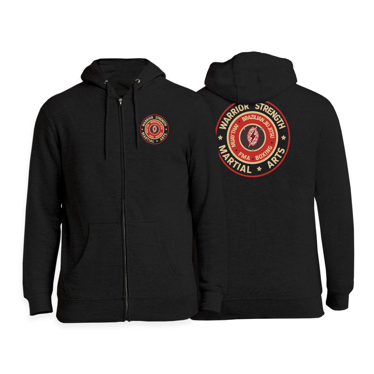 Warrior Strength Martial Arts Academy Zip-Up Hoodies #8084 N