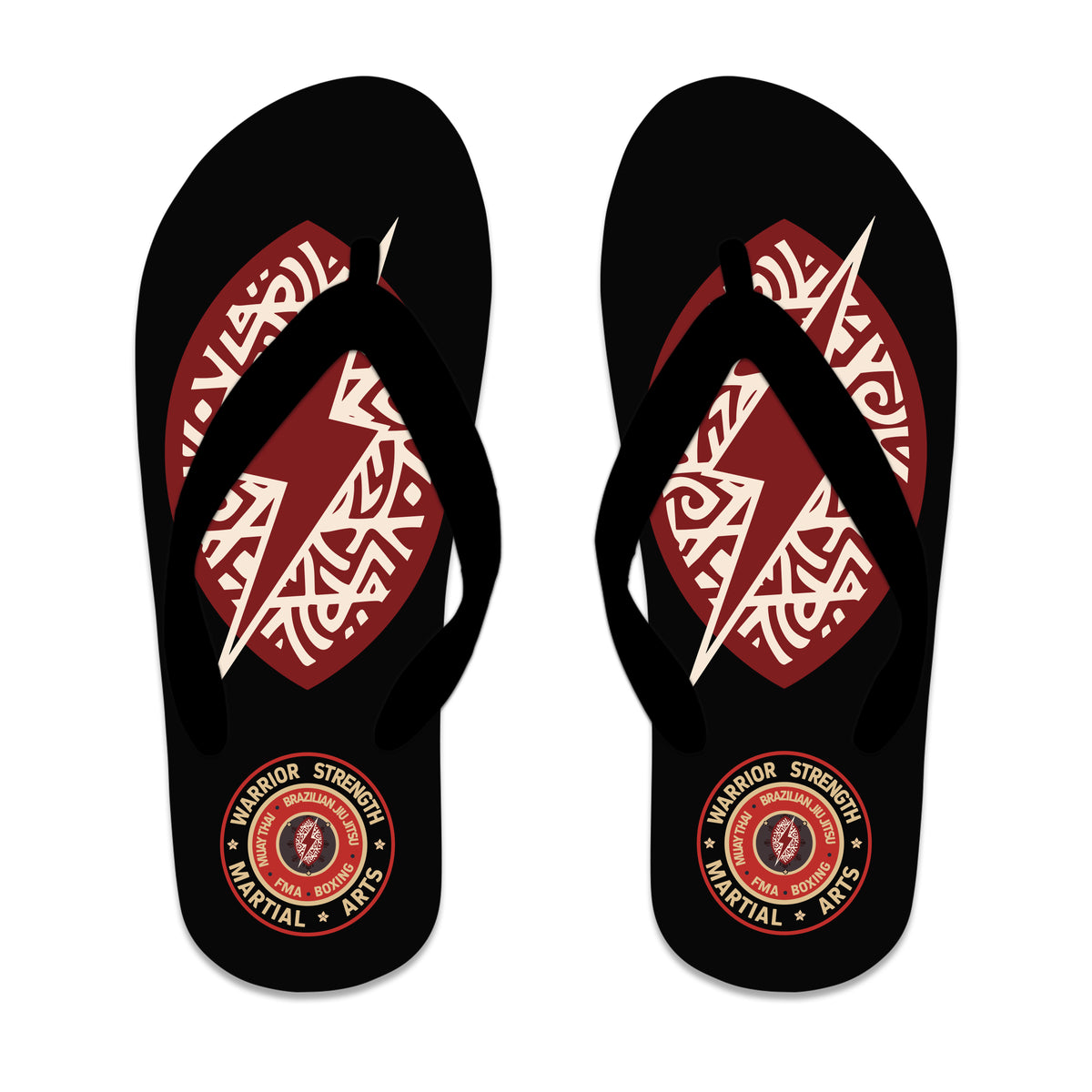 Warrior Strength Martial Arts Academy Flip Flops #8084 N