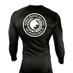 Renzo Gracie The Woodlands All Black Custom Rash Guards Long Sleeves #8085 A