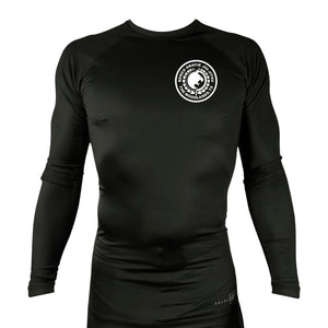 Renzo Gracie The Woodlands All Black Custom Rash Guards Long Sleeves #8085 A