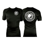 Renzo Gracie The Woodlands All Black Custom Rash Guards Short Sleeves #8085 A