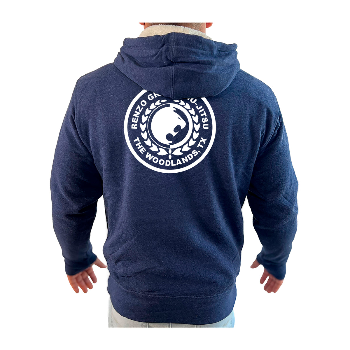 Renzo Gracie The Woodlands Academy Sherpa Lined Zip-Up Hoodie #8085 A