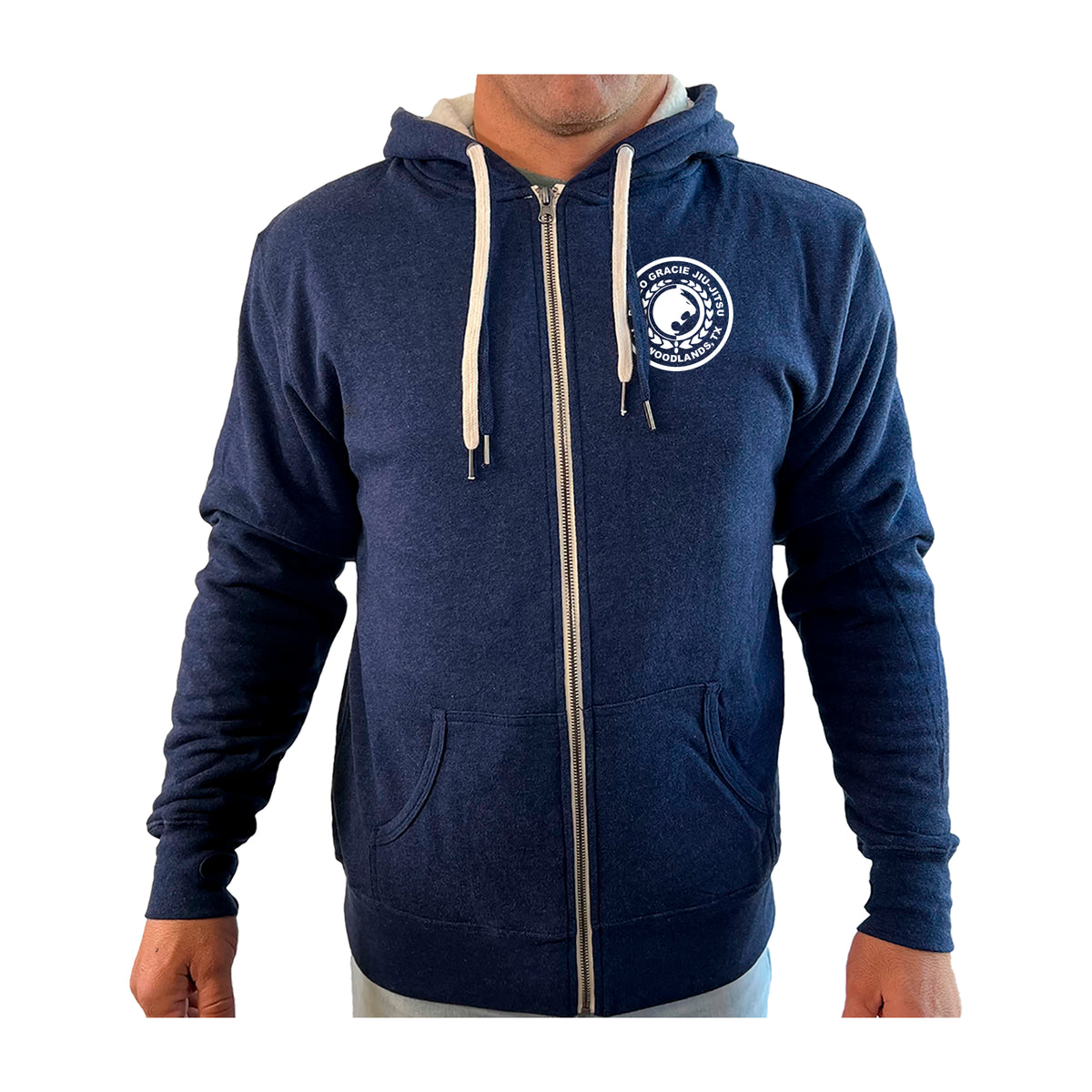 Renzo Gracie The Woodlands Academy Sherpa Lined Zip-Up Hoodie #8085 A
