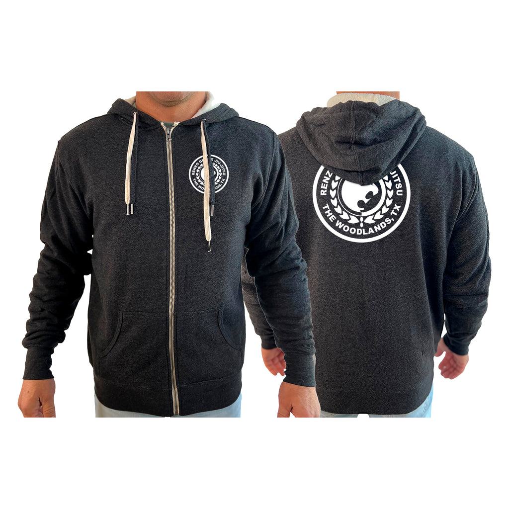 Renzo Gracie The Woodlands Academy Sherpa Lined Zip-Up Hoodie #8085 A