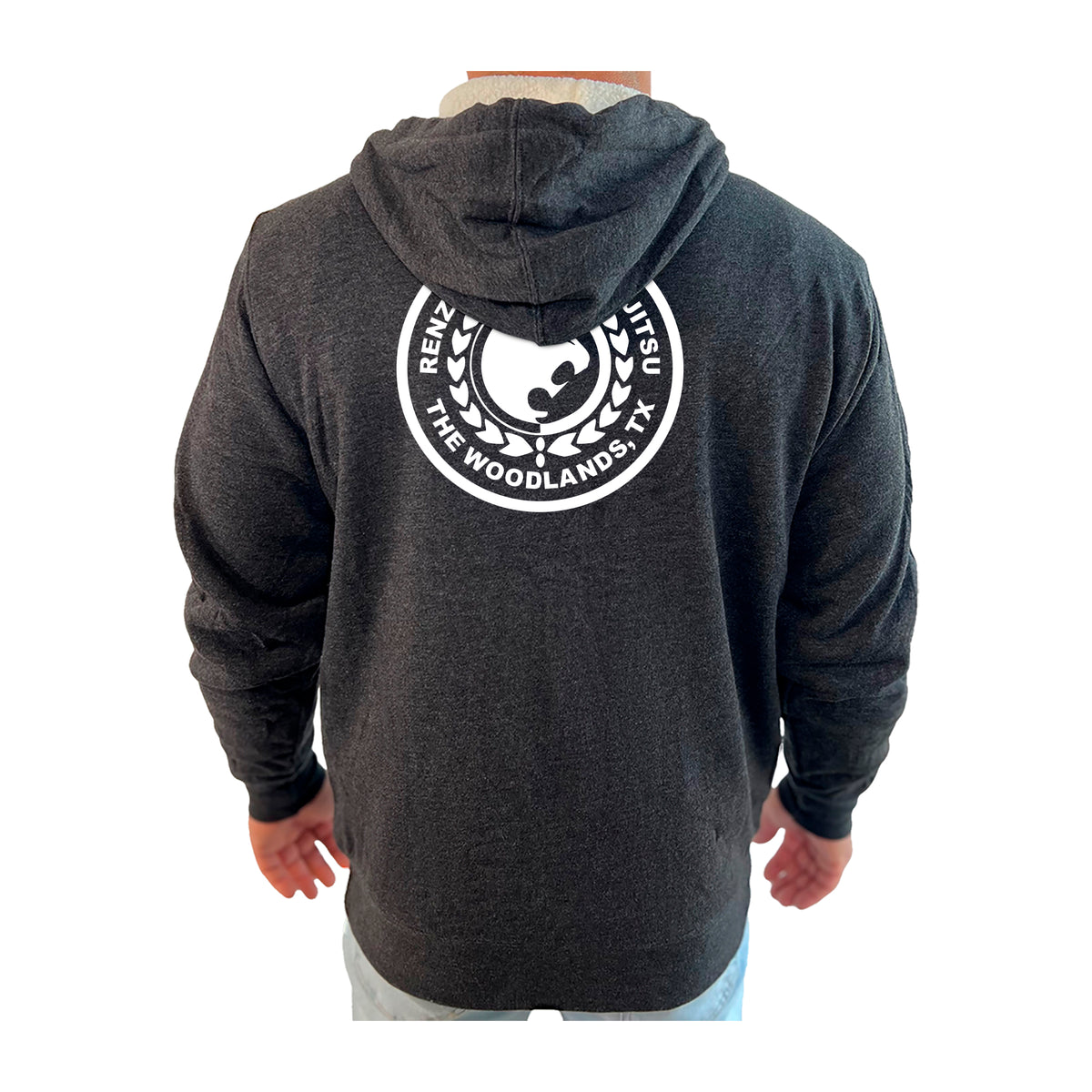 Renzo Gracie The Woodlands Academy Sherpa Lined Zip-Up Hoodie #8085 A