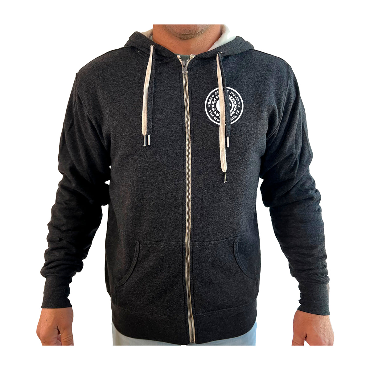 Renzo Gracie The Woodlands Academy Sherpa Lined Zip-Up Hoodie #8085 A