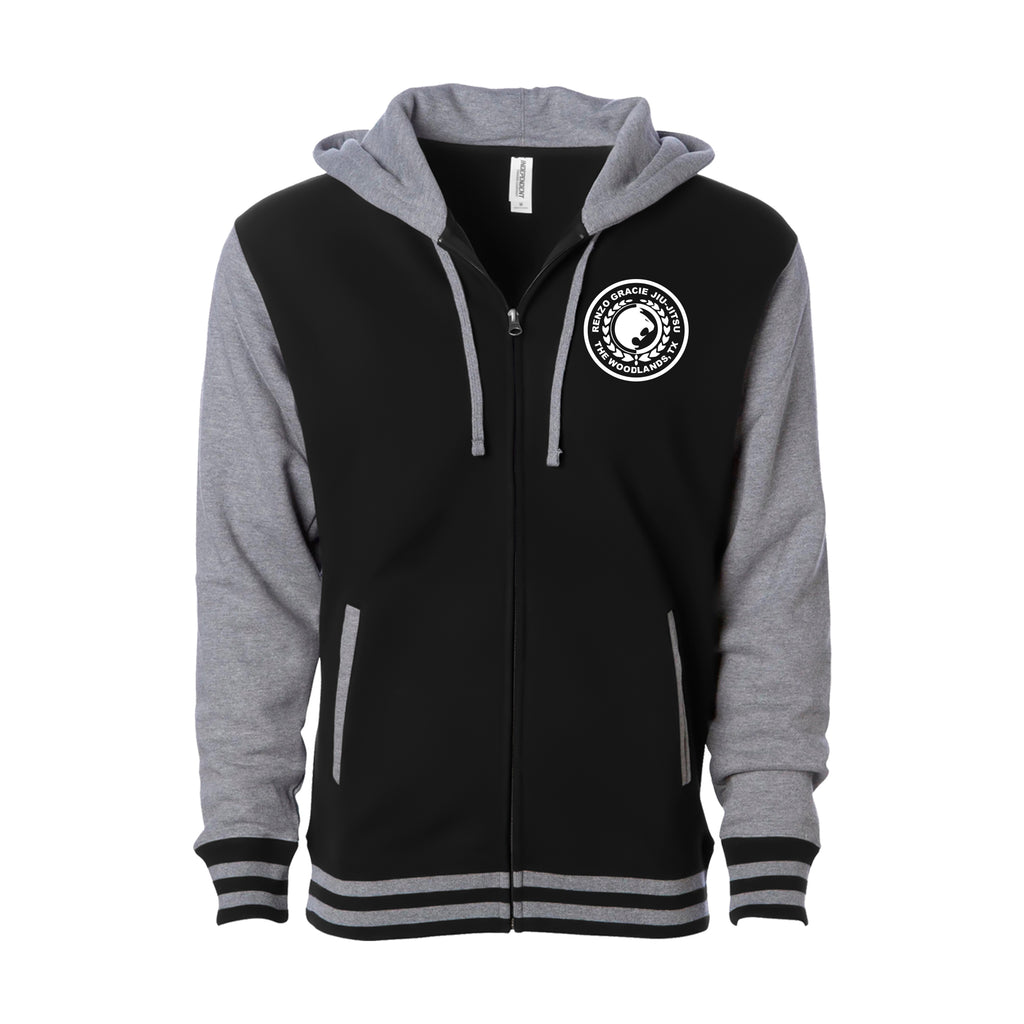 Renzo Gracie The Woodlands Academy Varsity Zip-Up Hoodies #8085 A