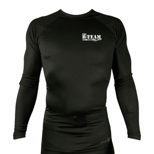 B-Team Jiu Jitsu All Black Custom Rash Guards Long Sleeves #8086 A