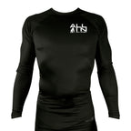 ALL IN Jiu Jitsu All Black Custom Rash Guards Long Sleeves #8086 A