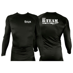 B-Team Jiu Jitsu All Black Custom Rash Guards Long Sleeves #8086 A
