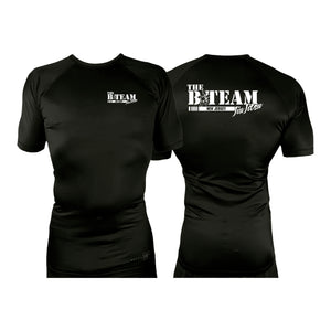 B-Team Jiu Jitsu All Black Custom Rash Guards Short Sleeves #8086 A
