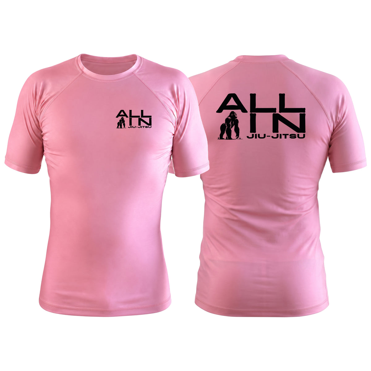 B-Team Jiu Jitsu Pink Custom Rash Guards Short Sleeve #8086 A
