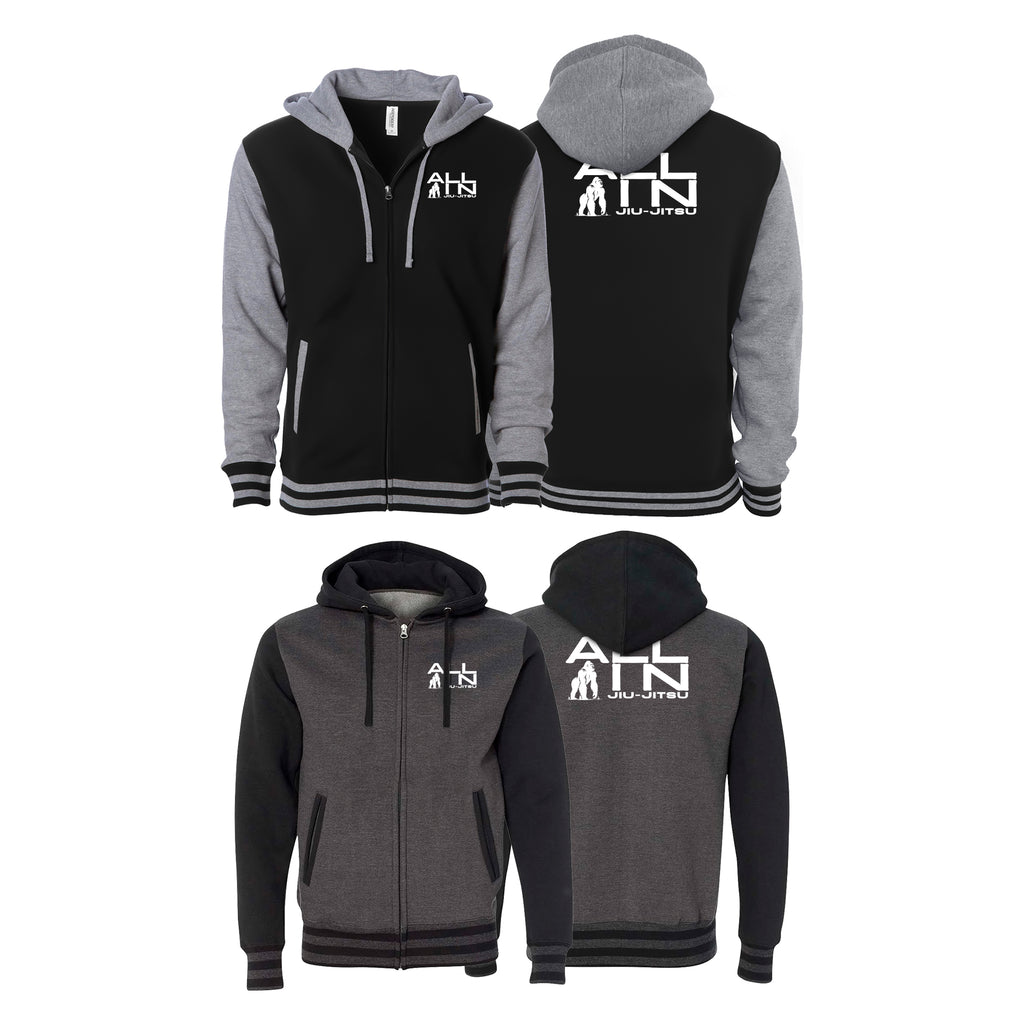 ALL IN Jiu Jitsu Academy Varsity Zip-Up Hoodies #8086 A