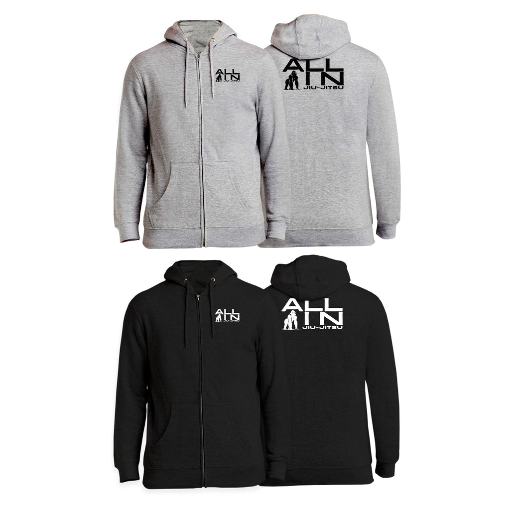 ALL IN Jiu Jitsu Academy Zip-Up Hoodies #8086 A