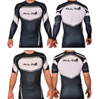 ALL IN Jiu Jitsu Academy Rash Guards Black/White #8086 B
