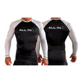 ALL IN Jiu Jitsu All Black Ranked Long Sleeve Rash Guards #8086 B