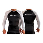ALL IN Jiu Jitsu All Black Ranked Long Sleeve Rash Guards #8086 B