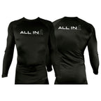 ALL IN Jiu Jitsu All Black Custom Rash Guards Long Sleeves #8086 B