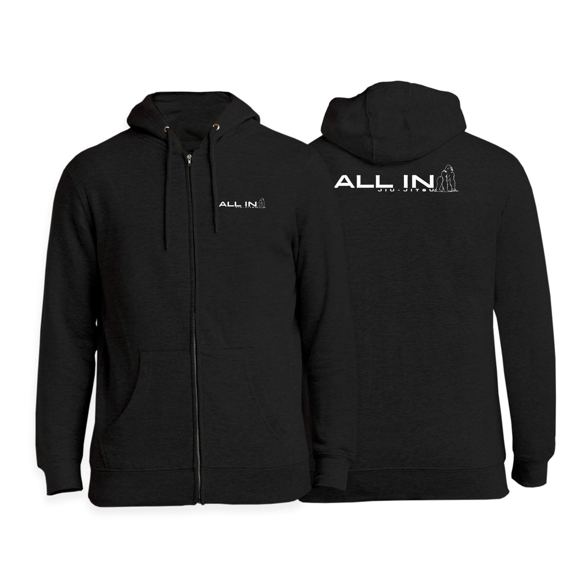 ALL IN Jiu Jitsu Academy Zip-Up Hoodies #8086 C