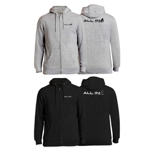 ALL IN Jiu Jitsu Academy Zip-Up Hoodies #8086 C