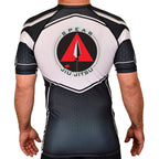 Spear Jiu Jitsu Academy Rash Guards Black/White #8087 A